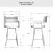 Amisco's Albert Counter Height Dimensions