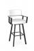 Amisco's Albert Swivel Bar Stool with Arms and Padded Seat and Padded Back