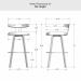 Amisco's Asher Bar Height Dimensions