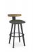 Amisco's Asher Scandinavian Kitchen Island Bar Stool with Low Back in Green