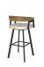 Amisco's Carmela Scandinavian Swivel Bar Stool with Curved Back - View of Back