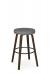 Amisco's Walden Wood Backless Swivel Bar Stool with Seat Cushion