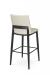 Amisco's Charlotte Modern Metal Bar Stool with Back - Back