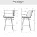 Amisco's Easton Swivel Bar Stool Dimensions for Counter Height
