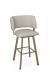 Amisco's Easton Gold Metal Swivel Bar Stool with Upholstered Seat and Back
