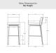 Amisco's Ethan Dimensions for Bar Height