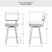 Amisco's Brixton Counter Height Dimensions