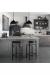 Amisco Zoe Non-Swivel Stool with Wood Seat in Industrial Kitchen