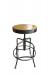 910 Backless Adjustable Screw Bar Stool in Clear Coat Natural