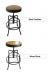 Holland's 910 Adjustable Backless Bar Stool with Wood Seat or Seat Cushion