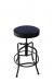 Holland's 910 Adjustable Backless Bar Stool with Graph Anchor Blue Fabric Seat Cushion