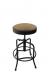 Holland's 910 Adjustable Backless Bar Stool with Canter Sand Brown Vinyl Seat Cushion
