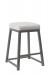 Wesley Allen's Riverton Gray Backless Bar Stool with Sled Base