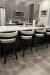 Amisco's Russell Modern Swivel Bar Stools with Low Back in Customer's Modern Kitchen