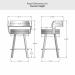 Amisco's Russell Swivel Bar Stool Dimensions for Counter Height