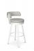 Amisco's Russell Industrial White Swivel Bar Stool with Back