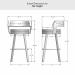 Amisco's Russell Swivel Bar Stool Dimensions for Bar Height