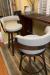 Amisco's Russell High-End Luxury Swivel Upholstered Bar Stools with Low Back