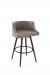Amisco Radcliff Swivel Stool with Fully Upholstered Back and Seat