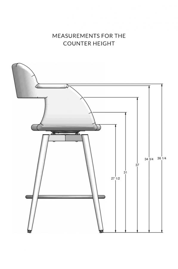 Amisco Sorrento Swivel Stool, Modern & Comfortable • Barstool Comforts