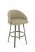 Amisco Fresno Swivel Stool with Low Upholstered Back and Padded Seat