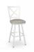 Amisco's Kent Transitional White Swivel Bar Stool with Honeycomb Pattern on Seat