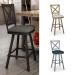 Amisco's Kent Customizable Swivel Bar Stool in a Variety of Colors