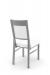 Amisco's Payton Modern Gray Dining Chair with Tall Upholstered Back and Seat - View of Back