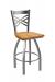 Holland's Catalina 820 Swivel Bar Stool in Stainless Steel and Medium Oak Wood Seat