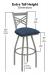 Holland's Catalina Swivel Extra Tall Height Stool Dimensions