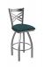 Holland's Catalina 820 Swivel Bar Stool in Stainless Steel and Graph Tidal Turquoise Seat Cushion
