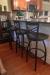 Holland's 820 Catalina Swivel Extra Tall 36" Inch Stools with Back in Black and Brown - Traditional Kitchen
