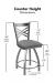 Holland's Catalina Swivel Counter Height Stool Dimensions