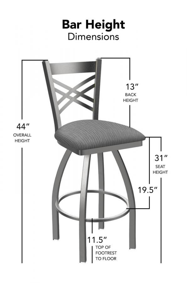 Buy Holland's Catalina Swivel Bar Stool With Back - Free Shipping!