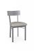 Amisco's Lauren Modern Silver Dining Chair with Honeycomb Pattern on Seat