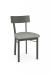 Amisco's Lauren Gray Dining Chair with Fabric Seat Cushion
