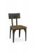 Amisco's Architect Industrial Modern Dining Chair in Brown with Wood Seat