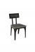 Amisco Architect Dining Chair with Wood Seat and Metal Backrest and Frame