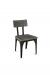 Amisco Architect Dining Chair with Metal Frame and Wood Finish