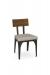 Amisco's Architect Industrial Dining Chair with Wood Back, Seat Cushion, and Metal Frame