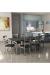 Amisco Owen Metal Dining Chair in Modern Kitchen Living Space