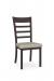 Amisco's Owen Brown Modern Dining Chair with Ladder Back Design