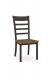 Amisco's Owen Traditional Ladder Back Dining Chair with Metal Frame and Wood Seat