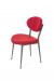 Amisco Opus Dining Chair with Red Vinyl on Back and Seat
