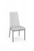 Amisco's Linea Modern Dining Chair with High Back in Silver Metal Base
