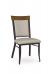 Amisco's Eleanor Traditional Dining Chair with Upholstered Back & Seat and Metal Frame
