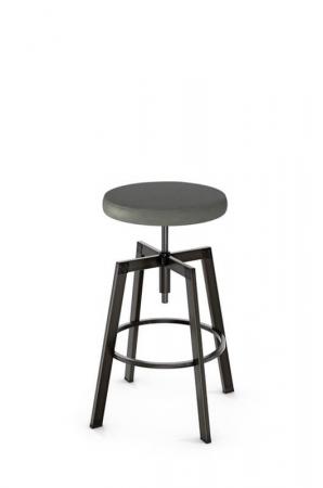 Amisco Architect Backless Screw Stool with Seat Cushion