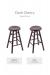 Holland's Saddle Dish Backless Wood Barstools with Smooth Legs: Comparison of Maple and Oak Dark Cherry