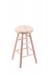 Holland's Saddle Dish Round Backless Swivel Stool with Smooth Legs in Maple Natural Wood Finish