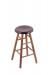 Holland's Saddle Dish Backless Two-Toned Bar Stool with Smooth Legs
